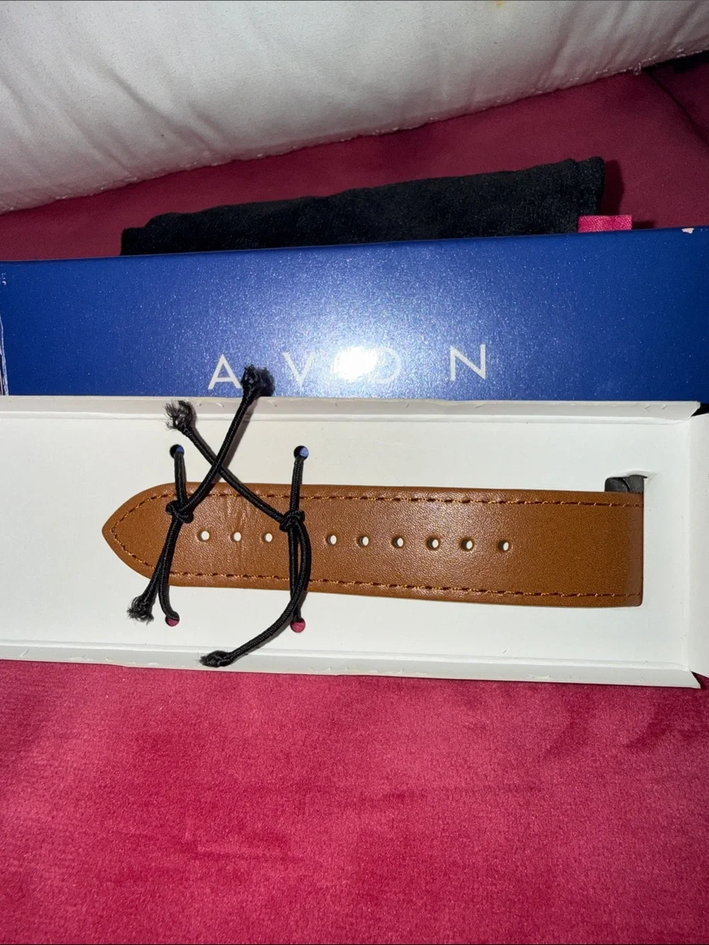 Avon Men's Tan Leather Strap Watch with Silver Case